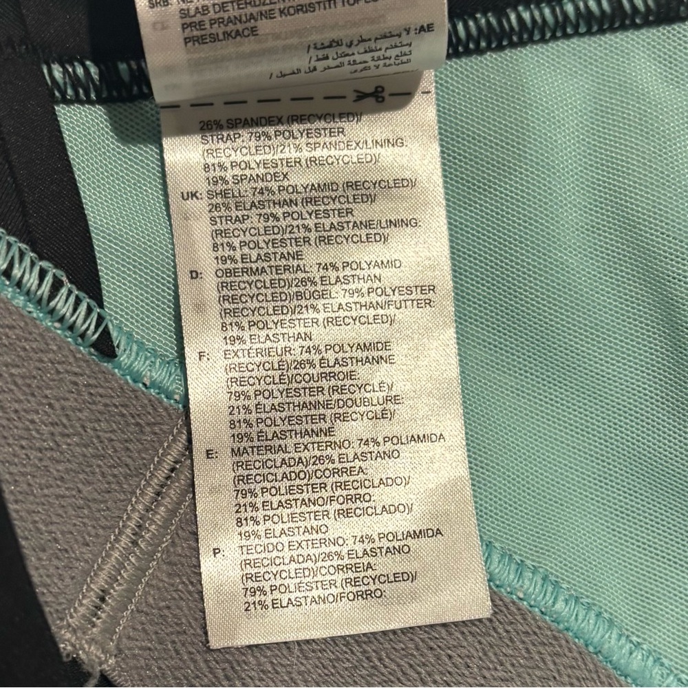 Adidas x Stella McCartney Aqua-Green 'Truepurpose' Sports Bra XL - Picture 7 of 8